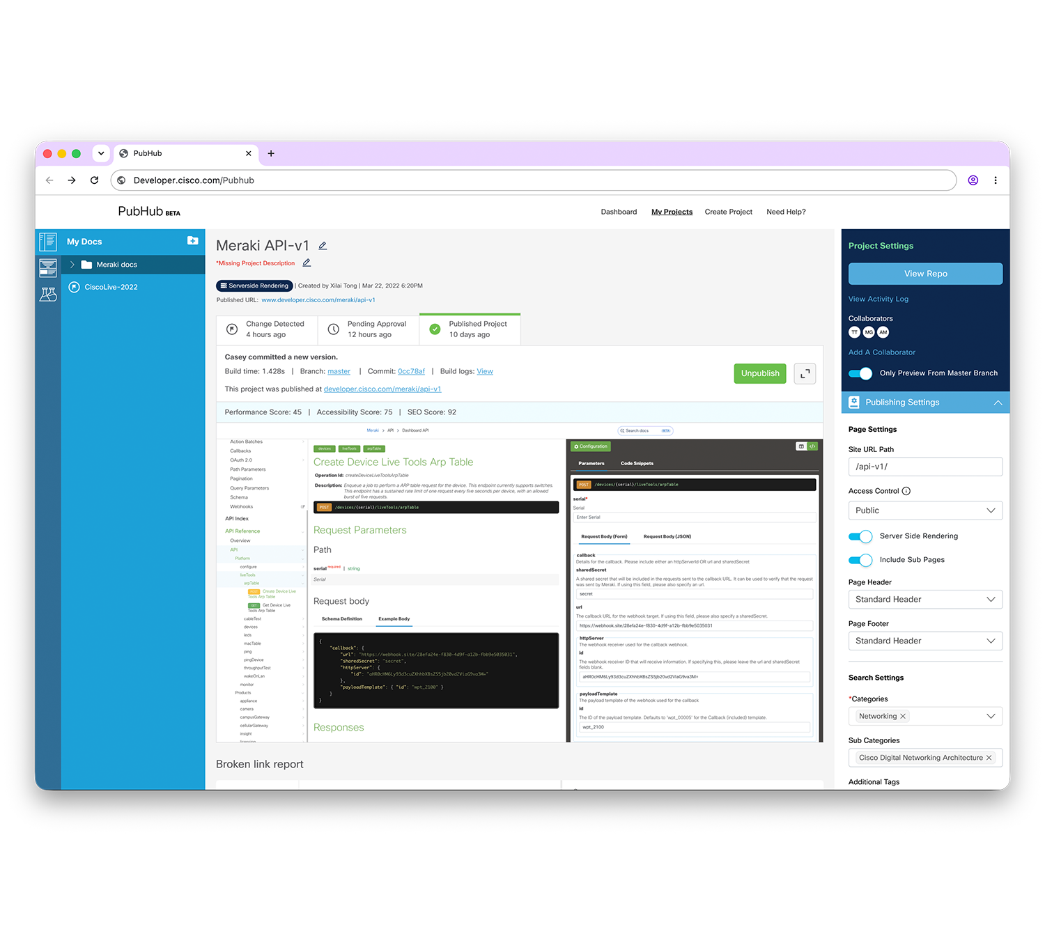 PubHub content portal
